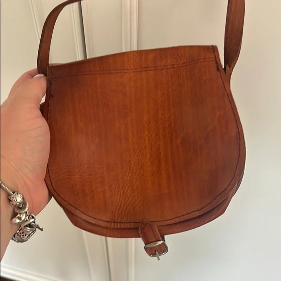 Brown Leather Crossbody Bag - Picture 3 of 7